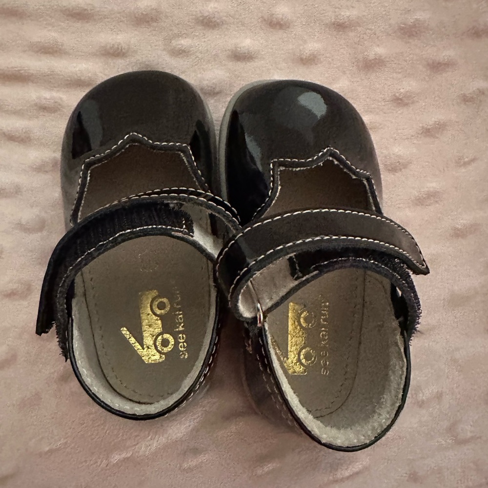 Kids Black Patent Leather Shoes